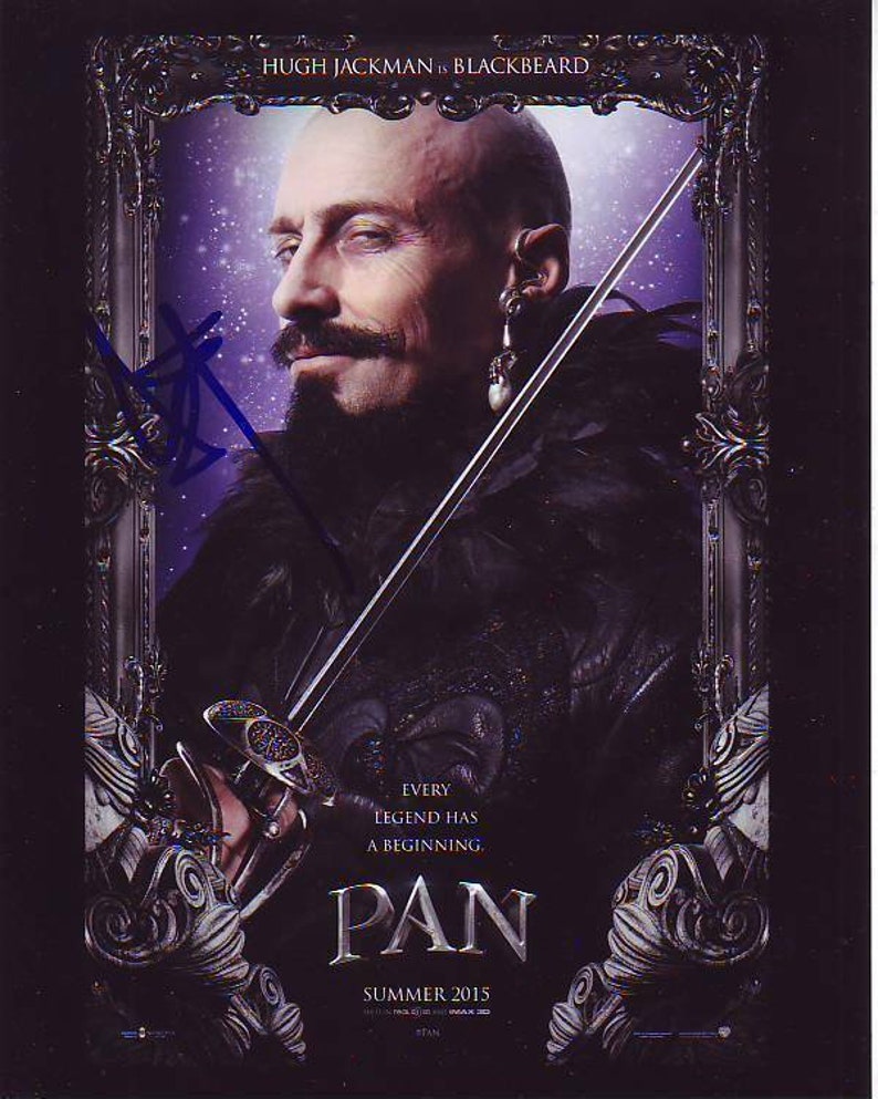 Hugh jackman signed autographed pan blackbeard Photo Poster painting