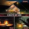 Solar Lanterns Lights with Dual Charging Modes of Solar & Type-C Flickering Flame Garden Light for Garden Yard Patio Decorative