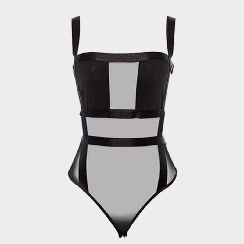 Too Cruel To Care Mesh Panel Bodysuit