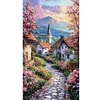 (40*70cm)Flower House - Full Round Drill Diamond Painting