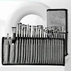 (US Local)24pcs Nylon Brush Set Acrylic Brushes Different Shape Wooden Handle Art Supplies