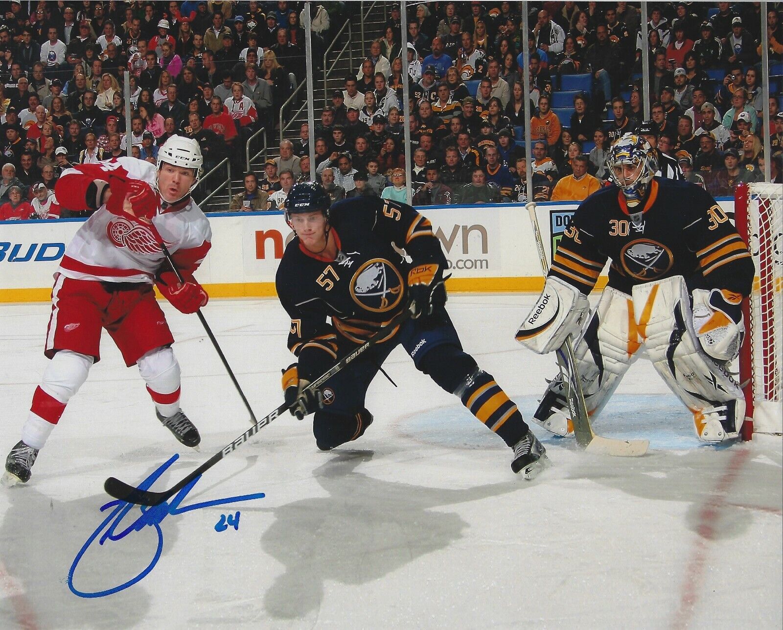 Autographed 8x10 BRAD MAY Detroit Red Wings Photo Poster painting - w/COA