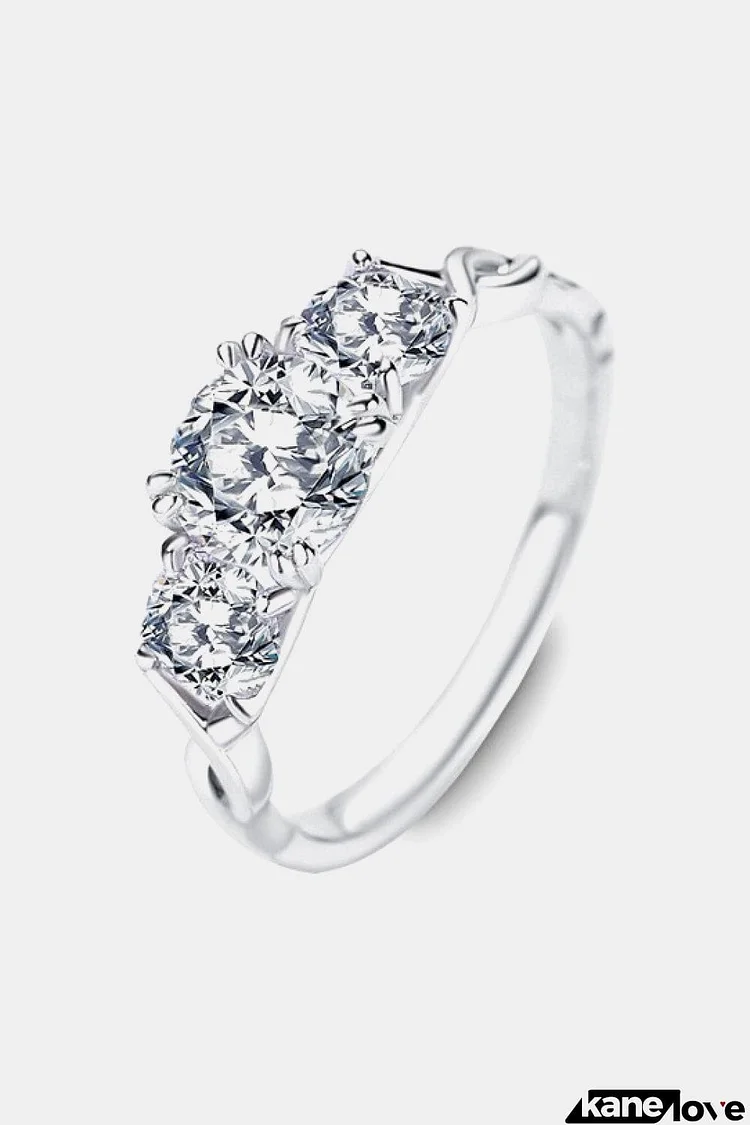 1 Carat Moissanite 925 Sterling Silver Ring