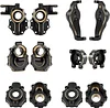AMK TRX4 Brass Counterweight Black Coating Portal Axle Housing for 1/10 RC Crawler TRX6 TRX4 Upgrade Parts (6 in 1 Set)