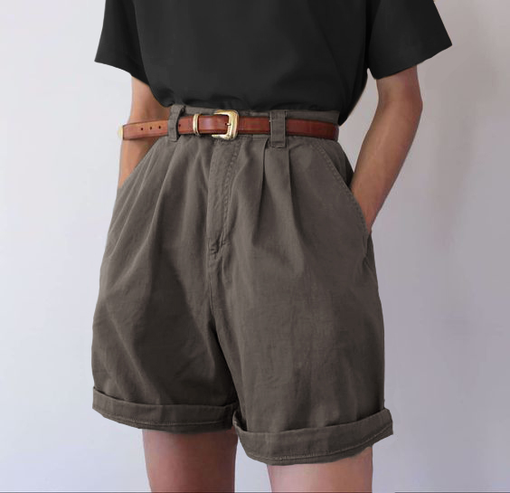 Summer Casual Solid Color Shorts / [blueesa] /