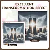 Angel Twin Towers Full DIY 5D Round Drill Diamond peintures d&rsquo;arts plastiques pour adultes/d&eacute;butants id&eacute;e cadeau d&eacute;coration murale de diamant en cristal de strass 15,75x15,75 in