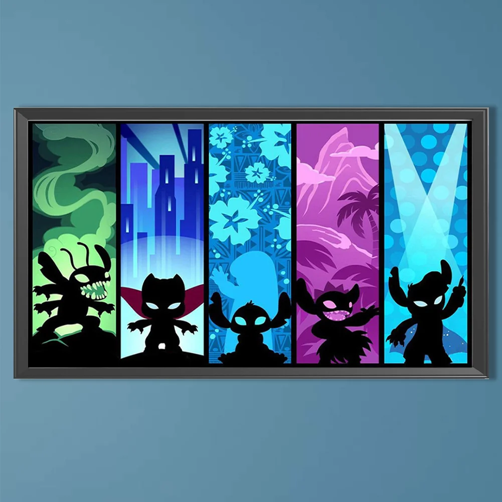 Full Round Diamond Painting 45*25cm - Stitch