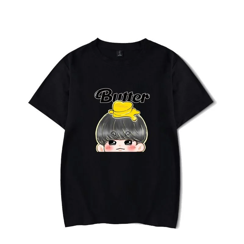방탄소년단 Butter Cartoon Face T-shirt