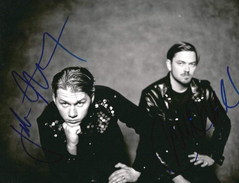 Johnossi ROCK DUO autographs, In-Person signed Photo Poster painting