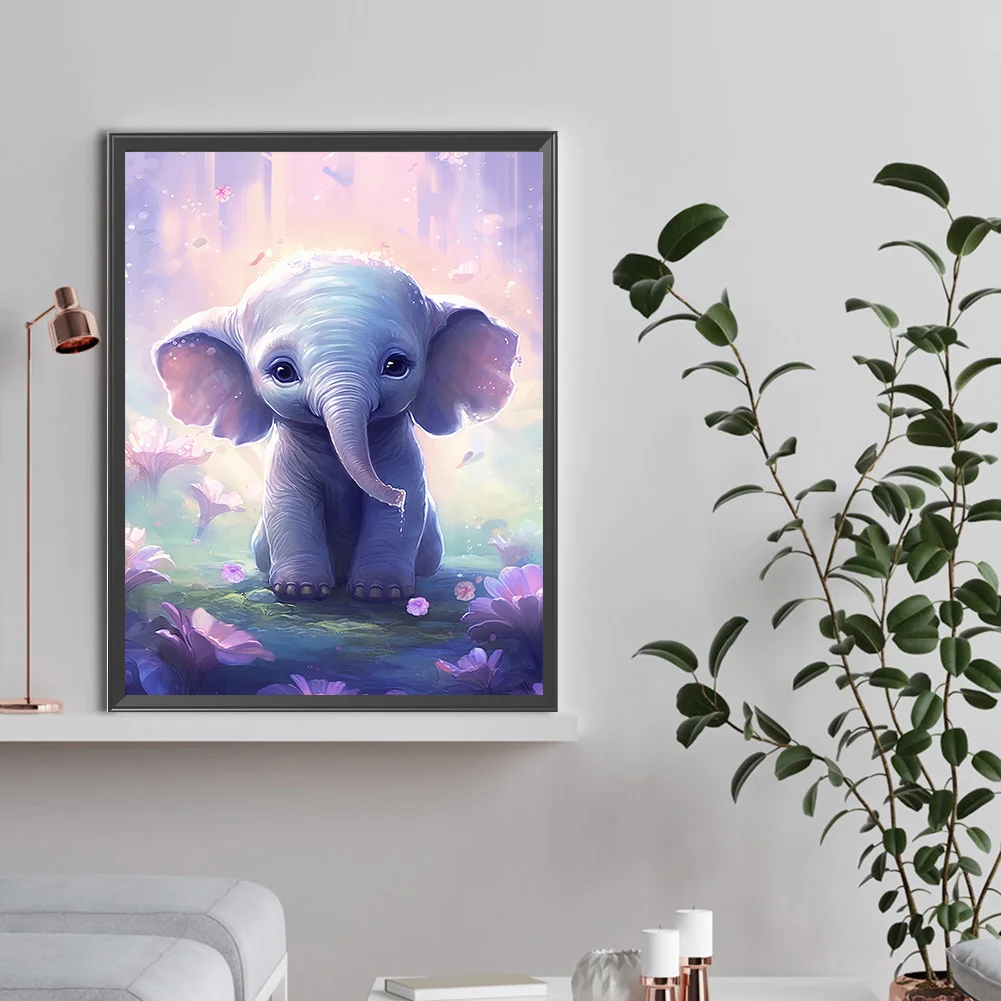 Diamond Painting - Full Round Drill - Elephant(Canvas|30*40cm)