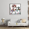(Stamped/Counted) Sewing Machine Girl-11CT Cross Stitch 40*40cm/15.75*15.75in