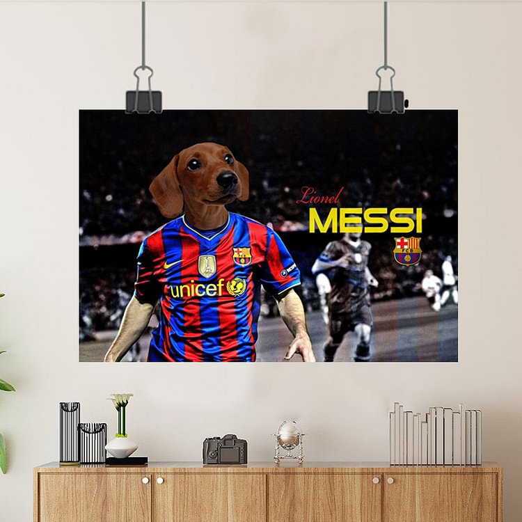 Lionel Messi football match Football star pictorial Portrait Custom Poster/Canvas/Scroll Painting/Magnetic Painting