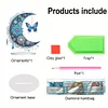 (US Local)Double Sided Acrylic Special Shape Moon Butterfly Diamond Painting Desktop Ornaments Kit