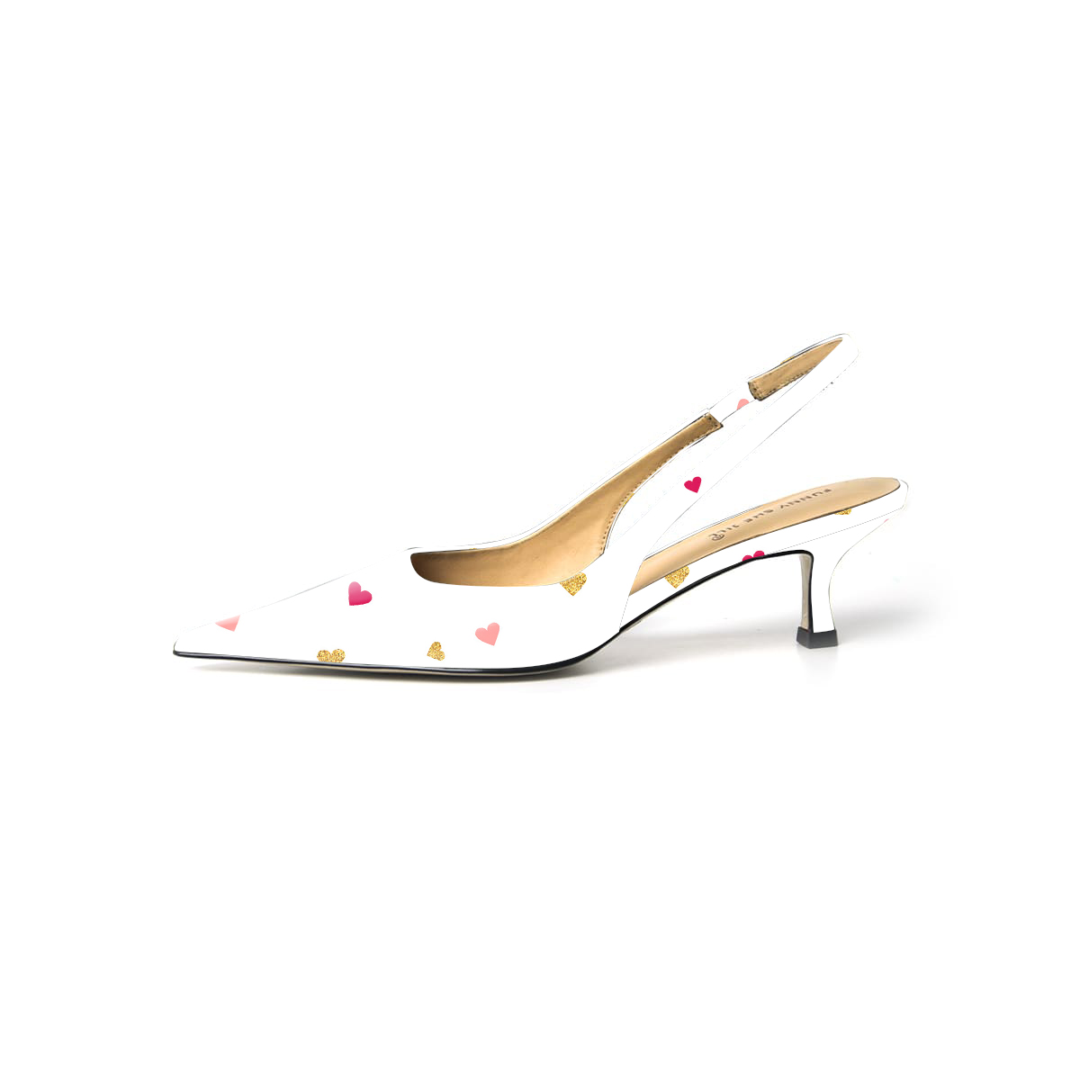 White Patent Leather Pointed Toe Kitten Heel Slingbacks for Dress Nicepairs