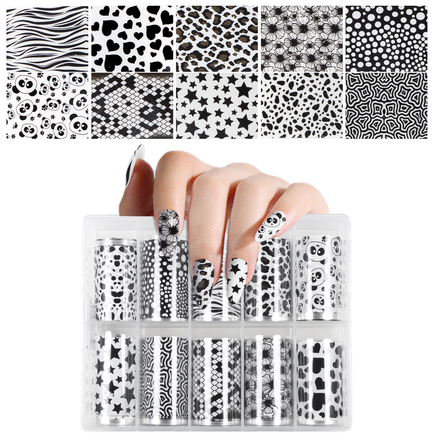 Animal Skin Nail Transfer Foil 12 styles