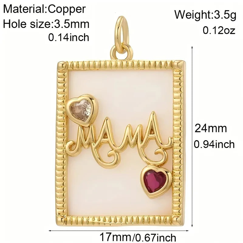 1 Piece 16 * 21mm Hole 3~3.9mm Copper Zircon 18K Gold Plated Angel Star Heart Shape Polished Pendant Jewelry Accessories