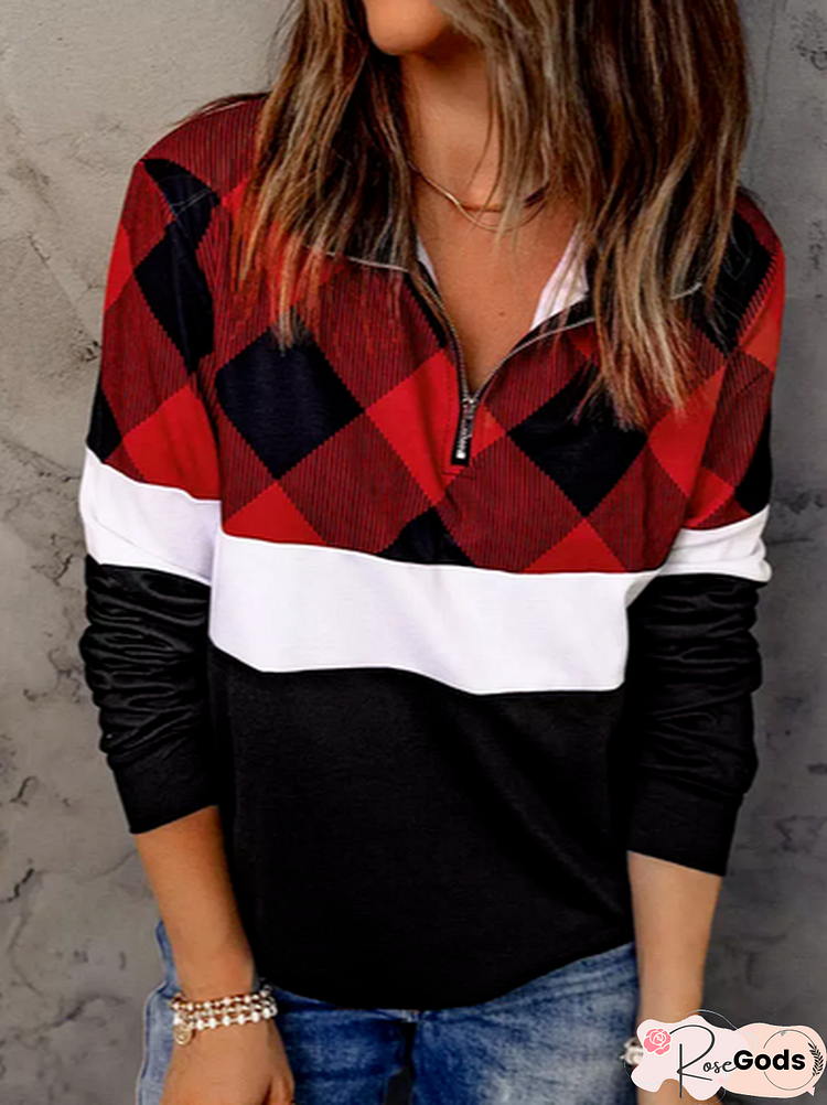 Casual Shawl Collar Loose Sweatshirts