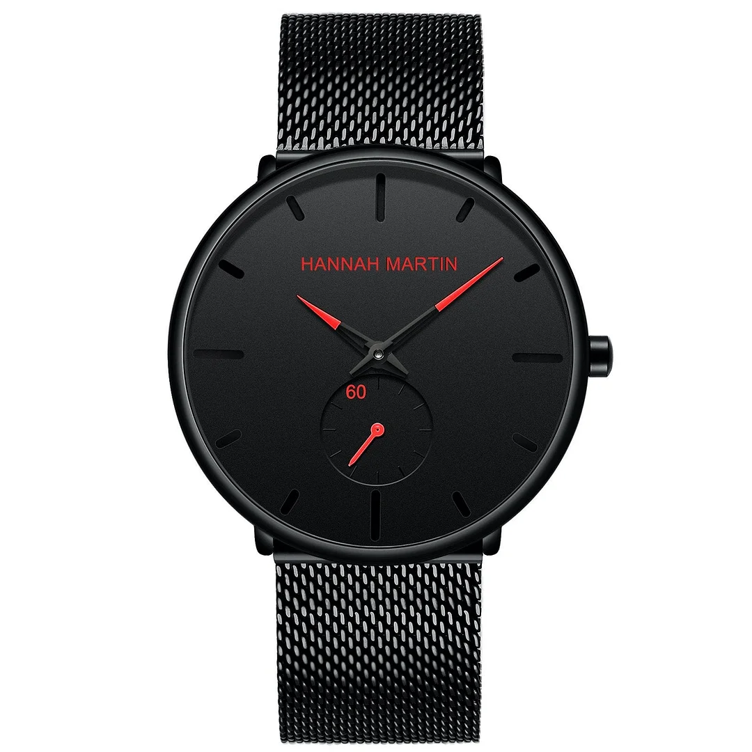 Elegant dark-style wristwatch #3006