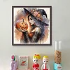 Pumpkin Witch-11CT Stamped Cross Stitch 50*50cm/19.69*19.69in