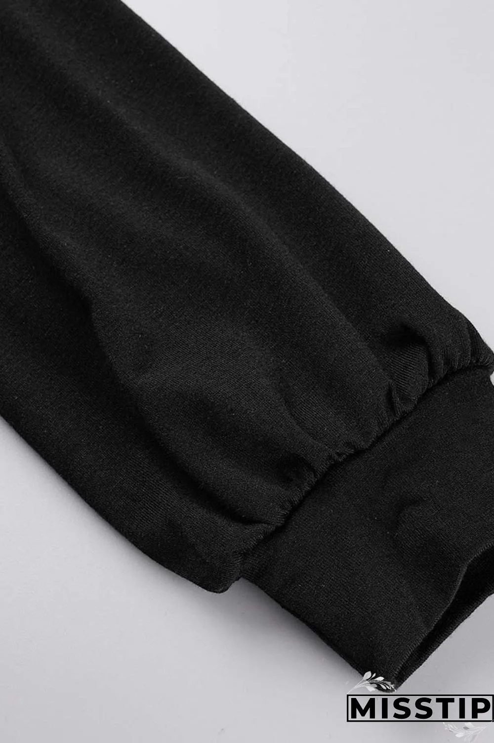 Army Green Casual Letter Print Hollowed Out Patchwork O Neck Long Sleeve Two Pieces