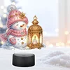 Acryl Weihnachten Schneemann doppelseitig - 5d DIY Bastellampe