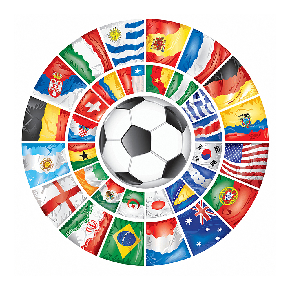 

Soccer Flag - Round Drill Diamond Painting - 40*40CM, 501 Original