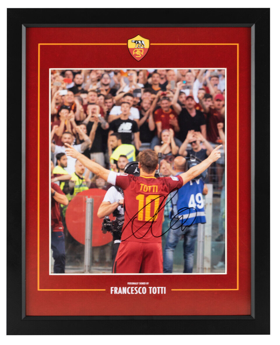 Francesco Totti Signed & FRAMED 11X14 Photo Poster painting A.S. Roma Genuine Item AFTAL COA