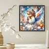 (30*30cm)Colorful Feather Girl - Round Partial AB Drill Diamond Painting
