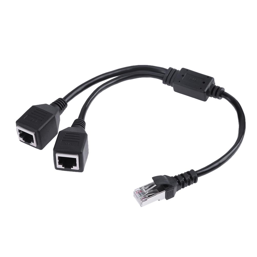 

RJ45 Male to 2 Female Splitter DSL LAN Network Ethernet Adapter Cable, 501 Original