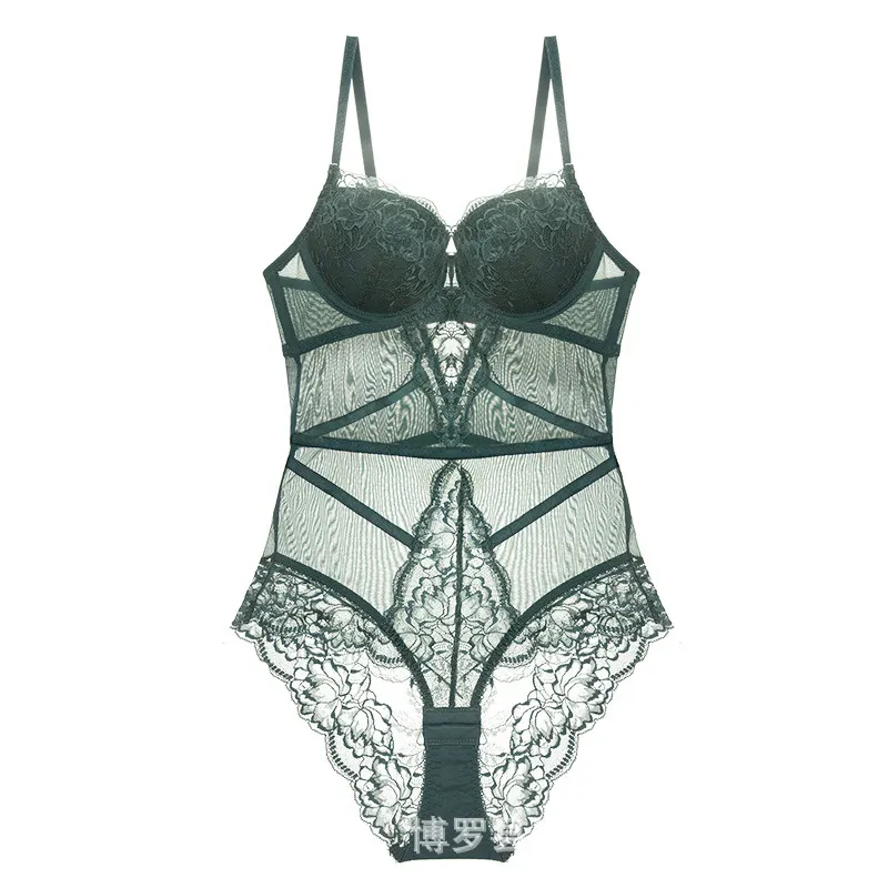 Churchf Gathering Body Body With Bra Clairvoyation Sexy Lace Thin Tight Body Integrated Pure Want To Close The Underwear