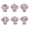 6Pcs Elephant Diamond Painting Fridge Magnet Diamond Art Magnets Decals Kit