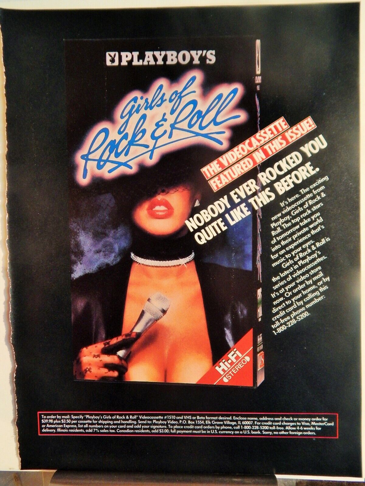 GIRLS OF ROCK & ROLL / JOSE CUERVO TEQUILA 1985 VTG Photo Poster painting AD, RARE EPHEMERA