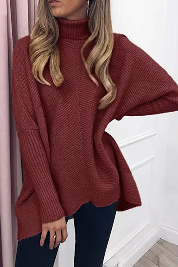 Casual Solid Basic Turtleneck Tops Sweater(7 Colors)