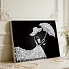 DIY Pearl Painting Elegant Girl for Home Wall Decor with Frame(20x30cm)