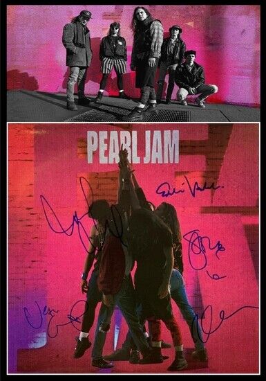 PEARL JAM - SIGNED LP COVER - TEN - Photo Poster painting POSTER INSERT PERFECT FOR FRAMING