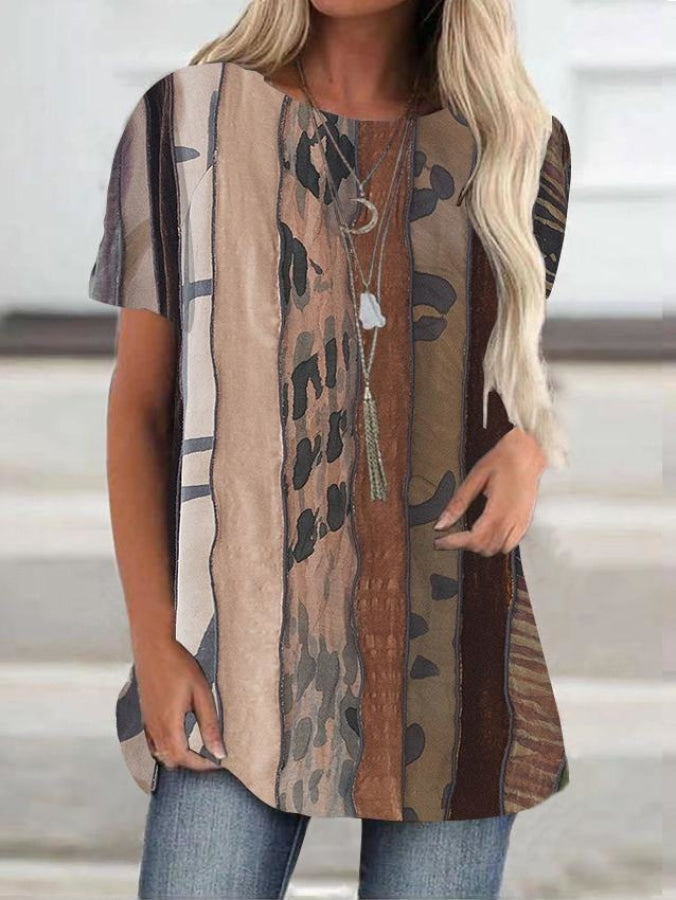 Women Half Sleeve V-neck Solid Color Dress