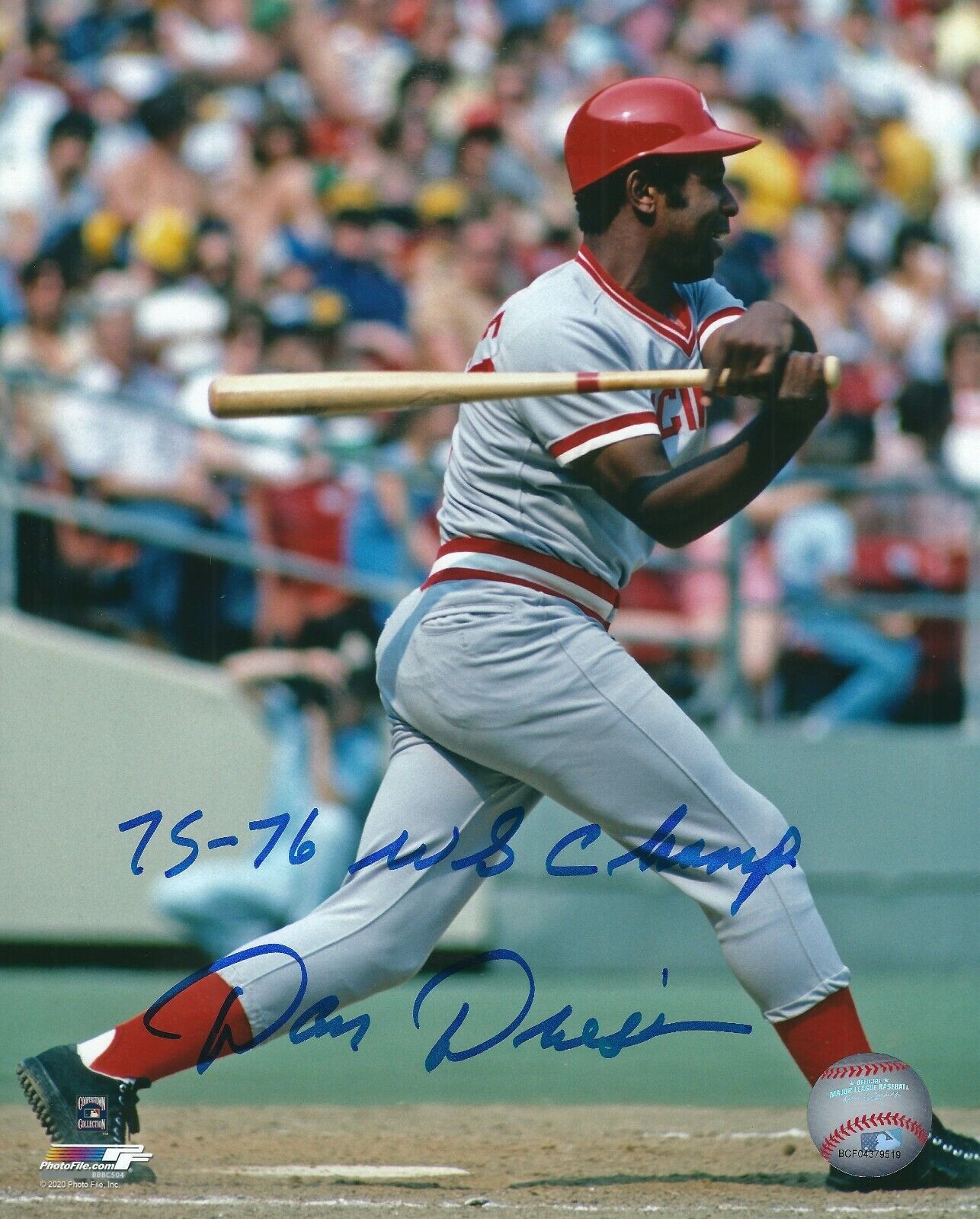 Autographed 8x10 DAN DRIESSEN 75-76 WS Champs