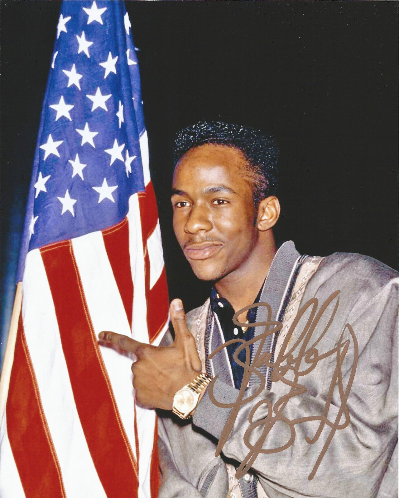 R&B SINGER BOBBY BROWN HAND SIGNED AUTHENTIC NEW EDITION 8X10 Photo Poster painting W/COA