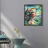 (Grande Taille) Flower girl-pleine peinture de diamant rond-50 * 60cm