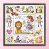 Lion Girl-14CT Stamped Cross Stitch Egyptian Cotton 30*30cm/11.81*11.81in