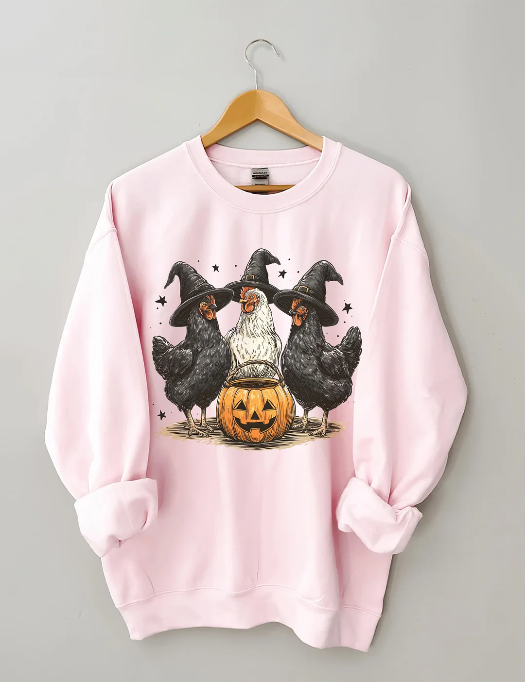 Pumpkin Chicken Fall Retro Halloween Sweatshirt