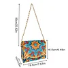 (US Local)DIY Mandala Diamond Art Wooden Coin Pouch with Chain 5D Diamond Painting Purse