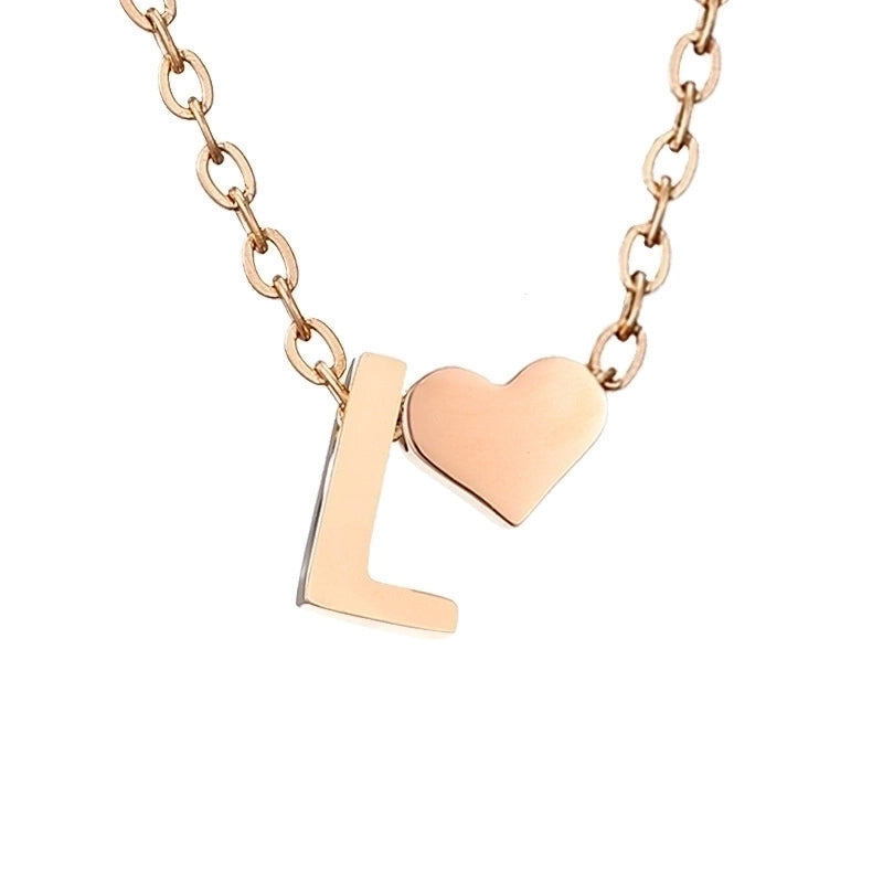 Stainless Steel Titanium Steel 14K Gold Plated Fashion Plating Letter Necklace
