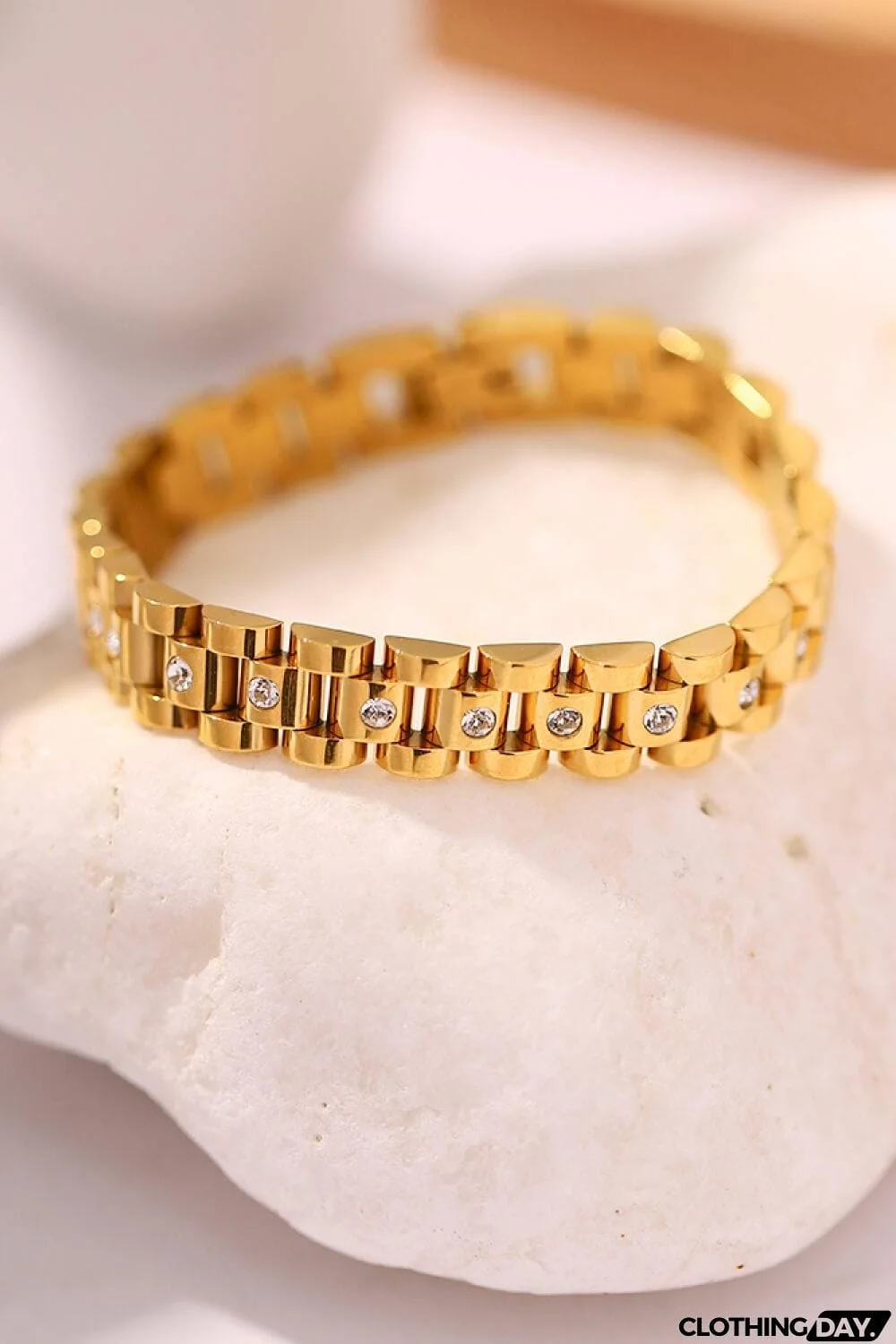 18K Gold-Plated Watch Band Bracelet