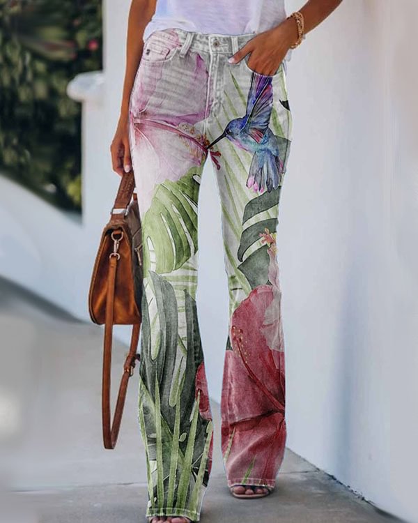 Tropical Floral Pants