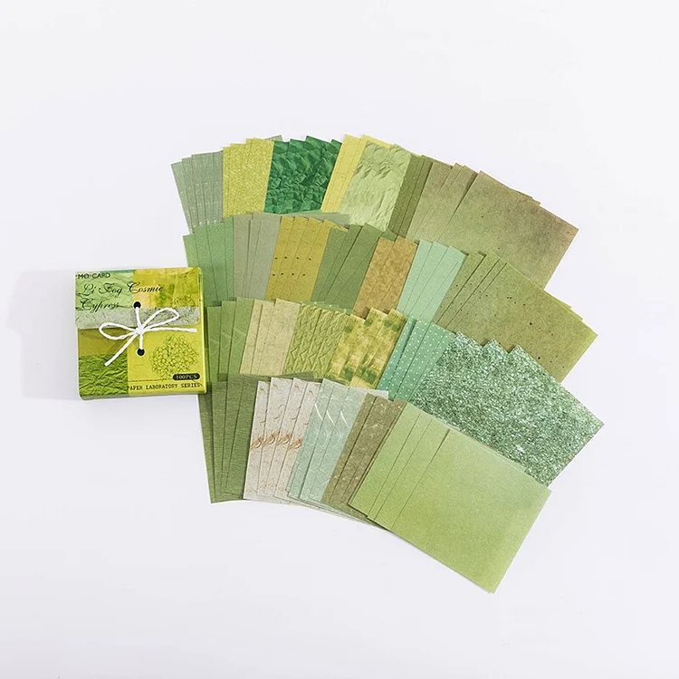 JOURNALSAY 100 Pcs Cute Colorful Light Paper Memo Pads Retro Collage Decorative