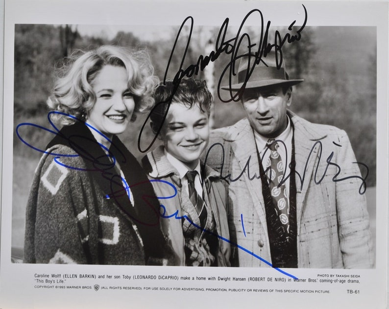 ROBERT DeNIRO CAST Signed Photo Poster painting x3 This Boys Life Leonardo DiCaprio, Ellen Barkin wcoa