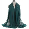 Plain Color Soft Chiffon Long Gauze Shawl Women Hijab