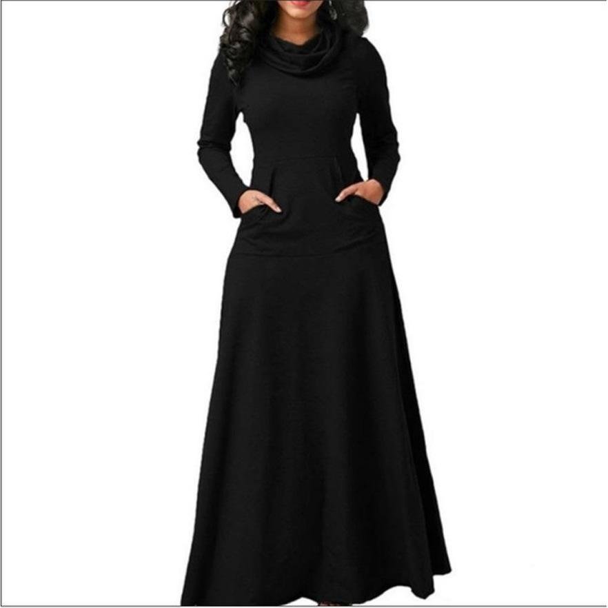 Simple Swing Hoodie Maxi Dress