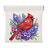 Diamond Painting Cardinal and Flower PU Storage Bag Coin Purse